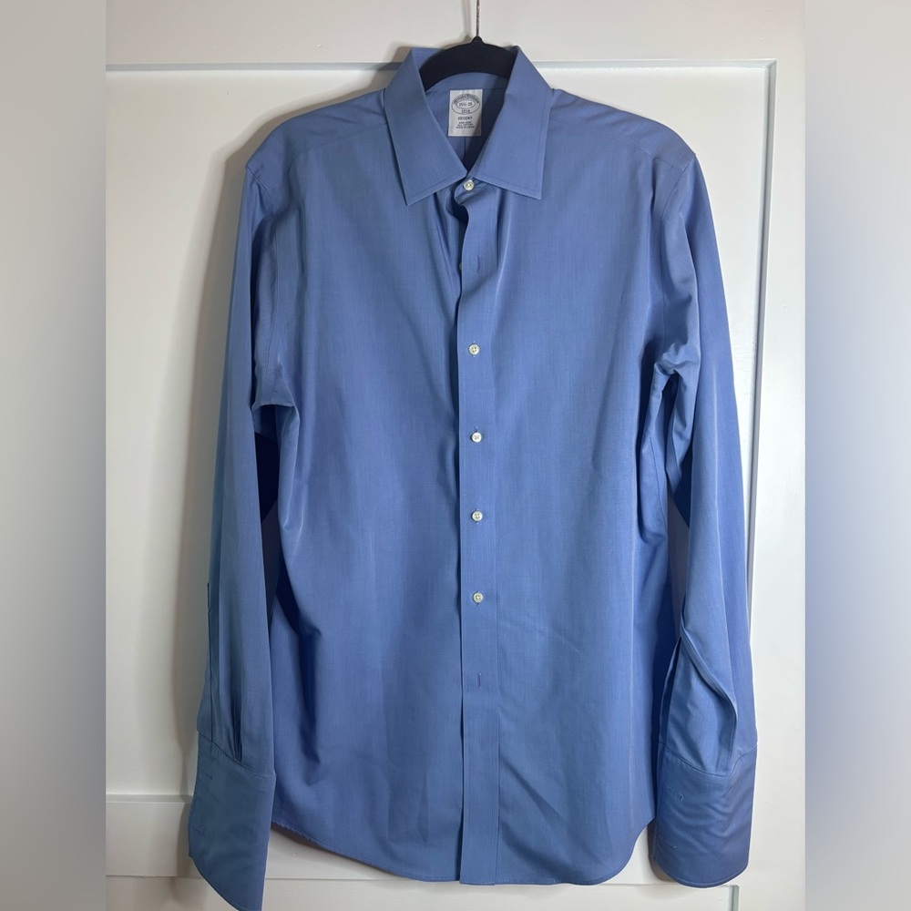 Brooks Brothers Classic Blue Dress Shirt 15.5 x 35